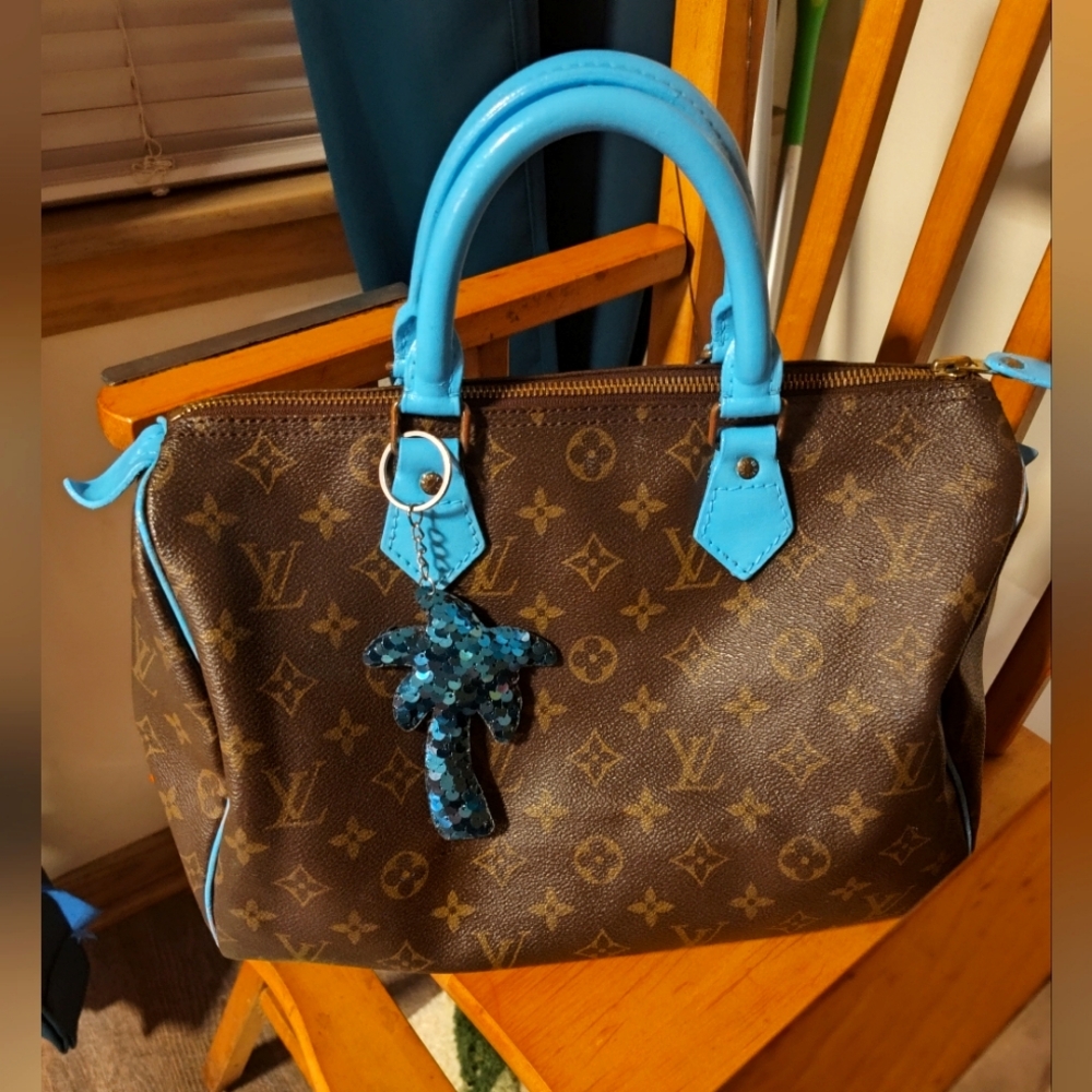 Louis Vuitton sky blue speedy 30